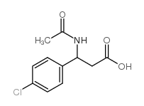 3-乙酰基氨基-3-(4-氯-苯基)-丙酸结构式