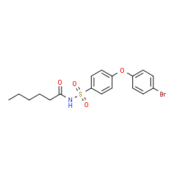 N-((4-(4-溴苯氧基)苯基)磺酰基)己酰胺结构式
