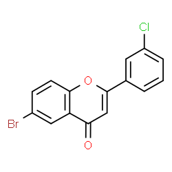 6-Bromo-2-(3-chlorophenyl)-4H-chromen-4-one结构式