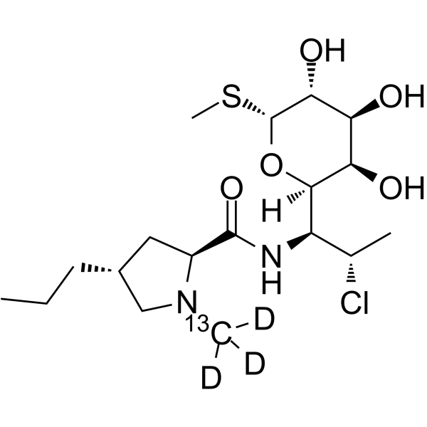 Clindamycin-13C,d3结构式