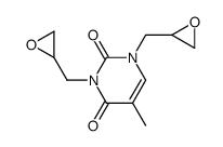 5-methyl-1,3-bis(oxiran-2-ylmethyl)pyrimidine-2,4-dione Structure