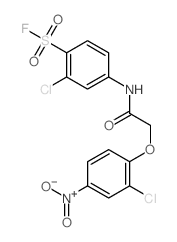 Benzenesulfonylfluoride, 2-chloro-4-[[2-(2-chloro-4-nitrophenoxy)acetyl]amino]- picture