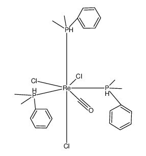 trichloro(carbonyl)-tris(dimethylphenylphosphine)rhenium(III)结构式