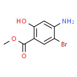 4-氨基-5-溴-2-羟基苯甲酸甲酯结构式
