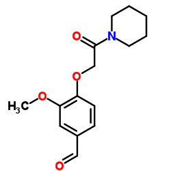 3-METHOXY-4-(2-OXO-2-PIPERIDIN-1-YL-ETHOXY)-BENZALDEHYDE结构式
