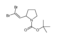 2-(2,2-二溴乙烯基)吡咯烷-1-羧酸叔丁酯结构式