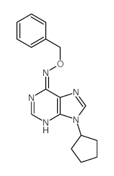 9H-Purin-6-amine,9-cyclopentyl-N-(phenylmethoxy)- structure