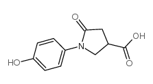 1-(4-羟基-苯基)-5-氧代-吡咯烷-3-羧酸结构式