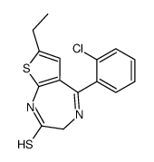 5-(2-chlorophenyl)-7-ethyl-1H-thieno[2,3-e][1,4]diazepine-2(3H)-thione Structure