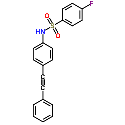 4-Fluoro-N-[4-(phenylethynyl)phenyl]benzenesulfonamide结构式