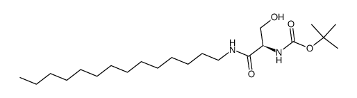((R)-2-Hydroxy-1-tetradecylcarbamoyl-ethyl)-carbamic acid tert-butyl ester Structure