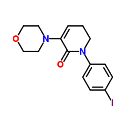1-(4-碘苯基)-3-吗啉基-5,6-二氢吡啶-2(1H)-酮结构式