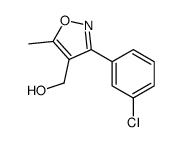[3-(3-Chlorophenyl)-5-methyl-1,2-oxazol-4-yl]methanol结构式