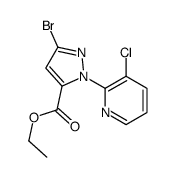 3-溴-1-(3-氯吡啶-2-基)-1H-吡唑-5-羧酸乙酯结构式