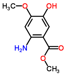 2-氨基-5-羟基-4-甲氧基苯甲酸甲酯结构式