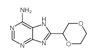 9H-Purin-6-amine,8-(1,4-dioxan-2-yl)-结构式
