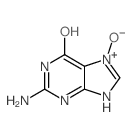 6H-Purin-6-one,2-amino-1,9-dihydro-, 7-oxide结构式