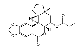 9,10-methanediyldioxy-1-methyl-5α-propionyloxy-(13β)-lycoranan-7-one结构式