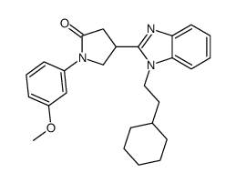 4-[1-(2-cyclohexylethyl)benzimidazol-2-yl]-1-(3-methoxyphenyl)pyrrolidin-2-one Structure