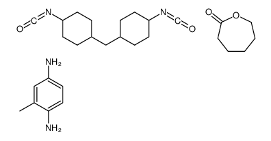 1-isocyanato-4-[(4-isocyanatocyclohexyl)methyl]cyclohexane,2-methylbenzene-1,4-diamine,oxepan-2-one Structure