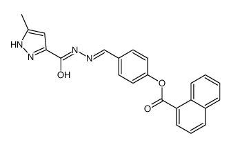 [4-[[(5-methyl-1H-pyrazole-3-carbonyl)hydrazinylidene]methyl]phenyl] naphthalene-1-carboxylate Structure