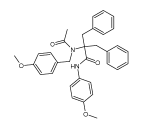 N-acetyl-N-(4-methoxybenzyl)-α,α-dibenzylglycine 4-methoxyphenyl amide Structure