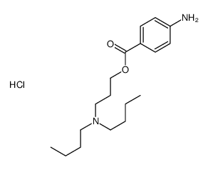 3-(dibutylamino)propyl p-aminobenzoate monohydrochloride structure