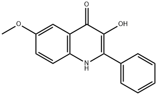 3-Hydroxy-6-methoxy-2-phenyl-1H-quinolin-4-one结构式