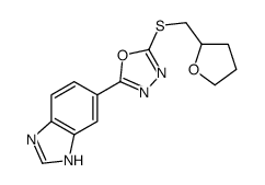 1H-Benzimidazole,5-[5-[[(tetrahydro-2-furanyl)methyl]thio]-1,3,4-oxadiazol-2-yl]-(9CI) Structure