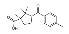 1,2,2-trimethyl-3-(4-methylbenzoyl)cyclopentane-1-carboxylic acid Structure