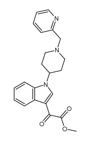 2-氧代-2-(1-(1-(吡啶-2-基甲基)哌啶-4-基)-1H-吲哚-3-基)乙酸甲酯结构式