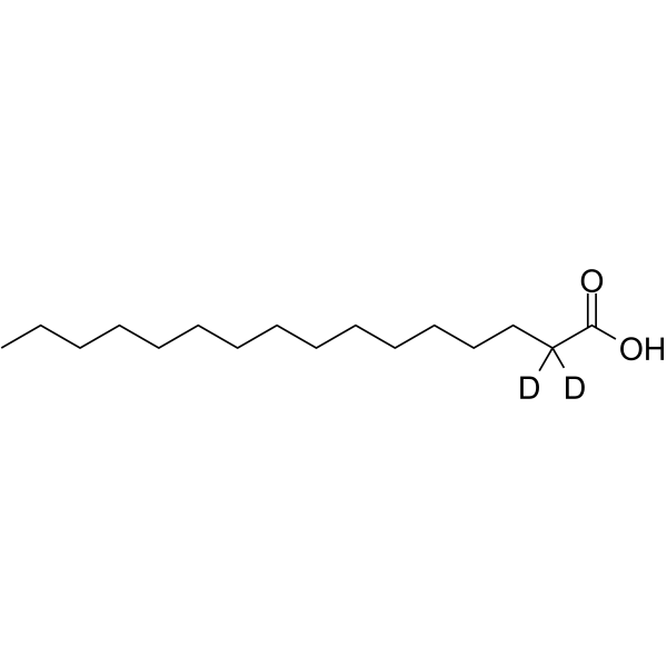 Palmitic acid-d2 Structure