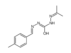 1-[(4-methylphenyl)methylideneamino]-3-(propan-2-ylideneamino)urea Structure