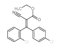 ethyl (E)-3-(2-chlorophenyl)-3-(4-chlorophenyl)-2-cyano-prop-2-enoate结构式