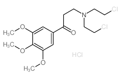 3-[bis(2-chloroethyl)amino]-1-(3,4,5-trimethoxyphenyl)propan-1-one结构式