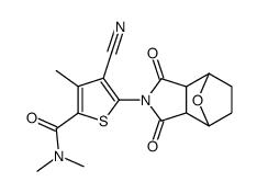 4-cyano-5-(1,3-dioxo-3a,4,5,6,7,7a-hexahydro-octahydro-1H-4,7-epoxyisoindol-2-yl)-N,N,3-trimethylthiophene-2-carboxamide Structure