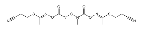 N,N'-bis-[1-(2-cyanoethylthio)acetaldehyde O-(N-methylcarbamoyl)oxime]sulfide Structure