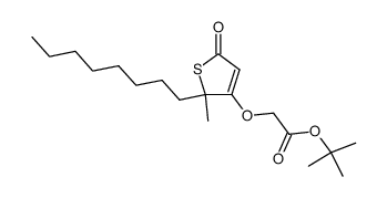 tert-butyl 2-((2-methyl-2-octyl-5-oxo-2,5-dihydrothiophen-3-yl)oxy)acetate结构式