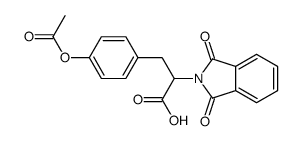 3-(4-乙酰氧苯苯基)-2-(1,3-二氧代-1,3-二氢-2-异吲哚)-丙酸结构式