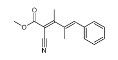 (2E,4E)-2-Cyano-3,4-dimethyl-5-phenyl-penta-2,4-dienoic acid methyl ester结构式