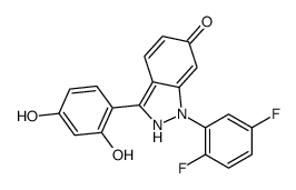 1-(2,5-difluorophenyl)-3-(2,4-dihydroxyphenyl)-2H-indazol-6-one结构式