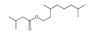 3,7-dimethyloctyl isovalerate Structure