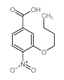 3-丁氧基-4-硝基苯甲酸结构式
