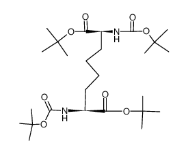 di-tert-butyl-di-Boc-diaminosuberate Structure
