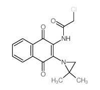Acetamide,2-chloro-N-[3-(2,2-dimethyl-1-aziridinyl)-1,4-dihydro-1,4-dioxo-2-naphthalenyl]- Structure