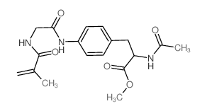 L-Phenylalanine,N-acetyl-4-[[[(2-methyl-1-oxo-2-propenyl)amino]acetyl]amino]-, methyl ester(9CI)结构式