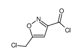 3-Isoxazolecarbonyl chloride, 5-(chloromethyl)- (9CI)结构式