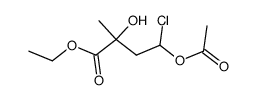 ethyl 4-acetoxy-4-chloro-2-hydroxy-2-methylbutanoate结构式