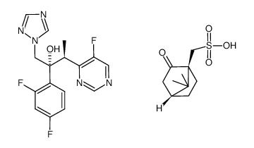 (2R,3S)-2-(2,4-diflurophenyl)-3-(5-fluoropyrimidin-4-yl)-1-(1H-1,2,4-triazol-1yl)butan-2-ol R-(-)-10-camphor sulphonate salt Structure