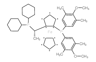 (S)-1-{(RP)-2-[双(4-甲氧基-3,5-二甲基苯基)膦]二茂铁基}乙基二环己基膦图片